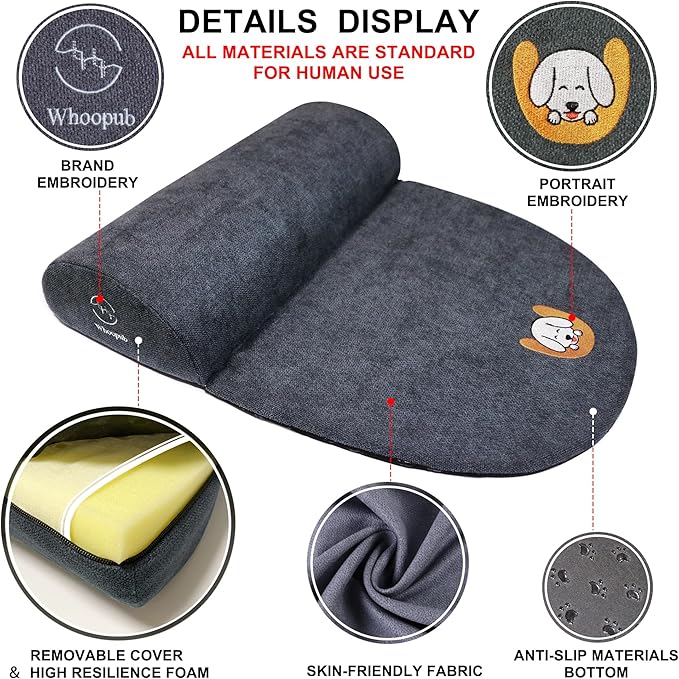 Dog＆Cat Bolster Pillow/Headrest for Medium Dogs＆Cats 1