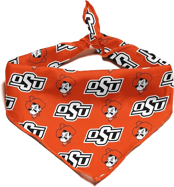 NCAA Officially Licensed Bandana for Dogs and Cats | Fits Pets Great Gift Idea | Easy-to-Tie (Small, Oklahoma State Cowboys)