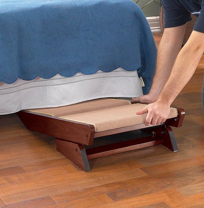 Pine Frame Dog RampSteps 3 Step,Brown