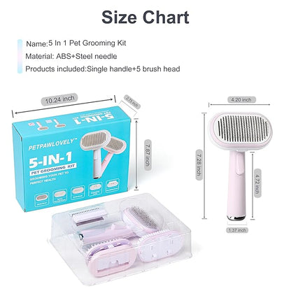 5 IN 1 Pet Grooming Brush Kit