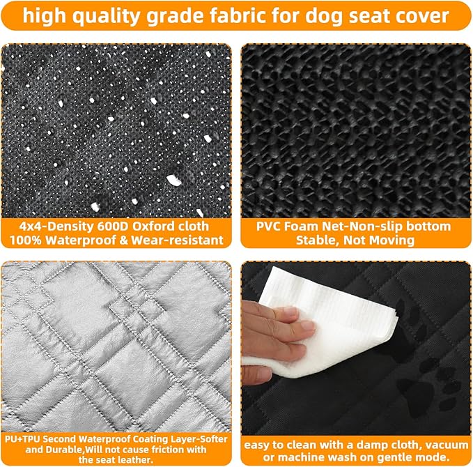 Truck dog seat cover back seat.Double waterproof dog