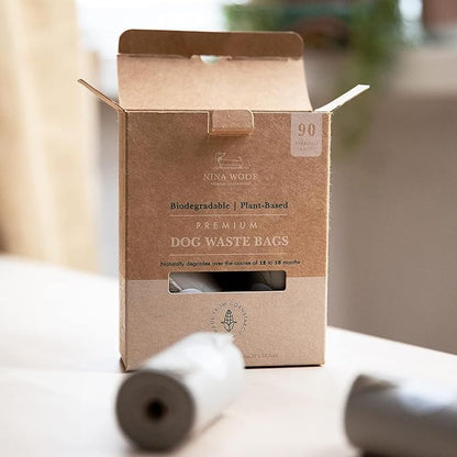 100% Certified Home Compostable and Biodegradable Dog Poop Bags D6400 & 13432 Compliant 90 Bags 6 x