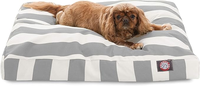 Majestic Pet Rectangle Medium Dog Bed Washable – Non Slip Comfy Pet Bed – Dog Crate Bed with Removable Washable Cover – Dog Kennel Bed for Sleeping 36x29x4 Inch