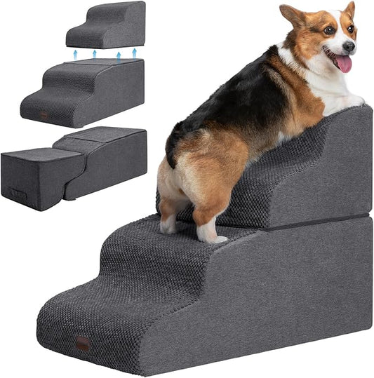Dog Stairs for High Beds 4-Step Dog