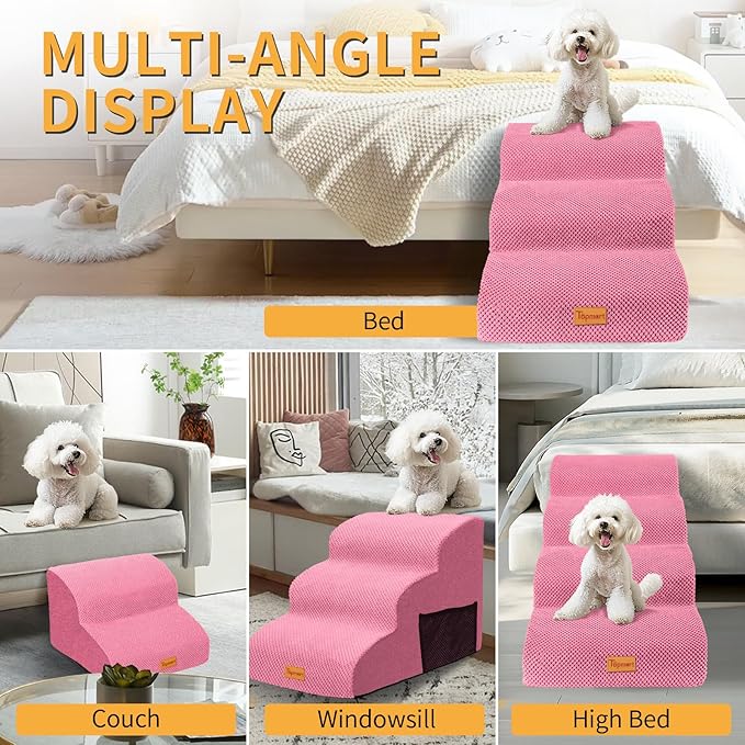 Topmart 3 Tiers Foam Dog Ramps/Steps