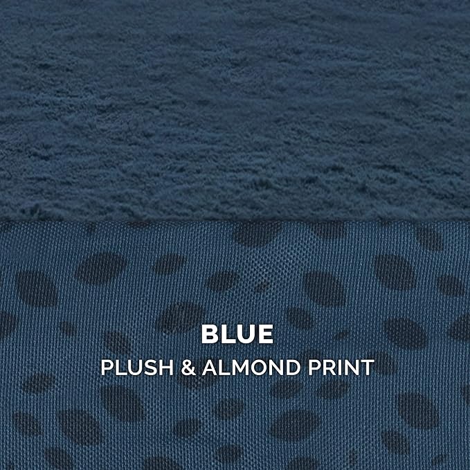 Furhaven Replacement Dog Bed Cover Plush & Almond Print L Shaped Chaise