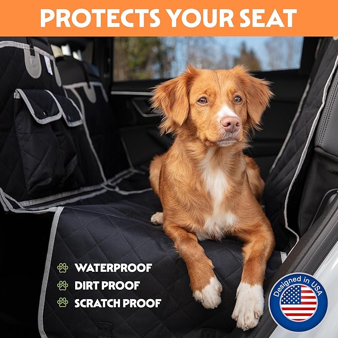 Dog Seat Cover 60/40 Split 4 in 1 Front