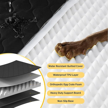 Lesure Dog Car Seat Cover for Back Seat with Hard Bottom