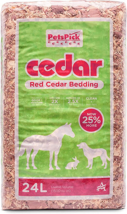 Red Cedar Pet Bedding for Dogs and Horses, 24L