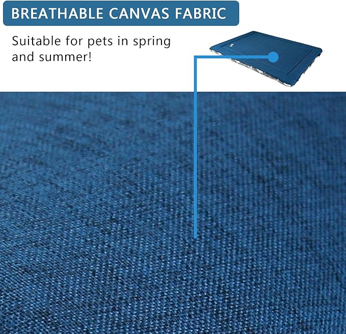 KROSER Fancy Dog Crate Pad Dog Bed Mat Reversible (Cool & Warm)