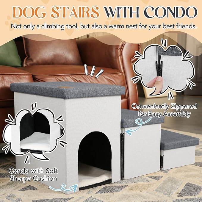 Dog Stairs for Small Dogs 22 inches(3