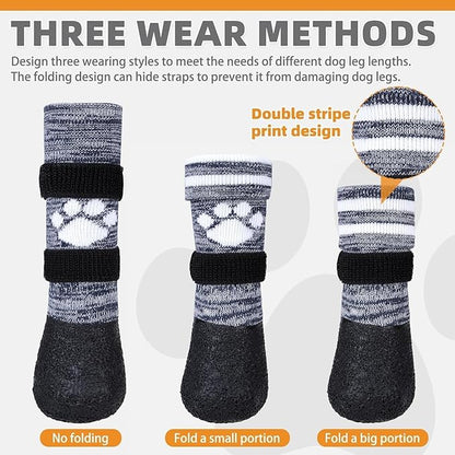 KOOLTAIL Anti Slip Dog Socks to Prevent Licking Paws for Hot/Clod Pavement
