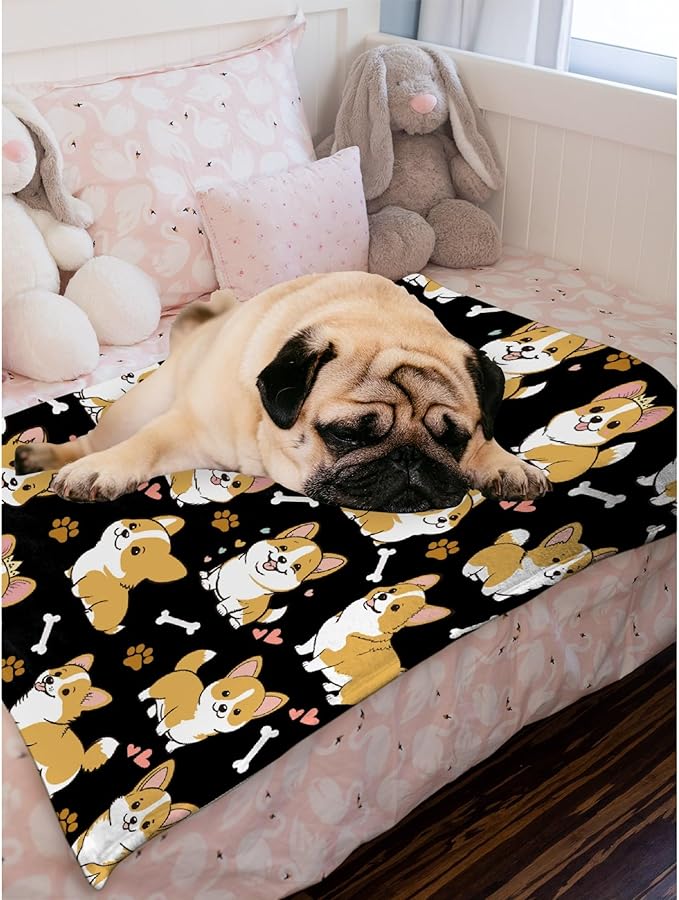 Corgi Dog Blanket Dog Blanket Gifts Super Soft Corgi Blanket for Dog 40"x30" for