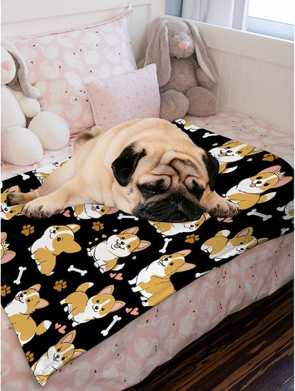 Corgi Dog Blanket Dog Blanket Gifts Super Soft Corgi Blanket for Dog 40"x30" for