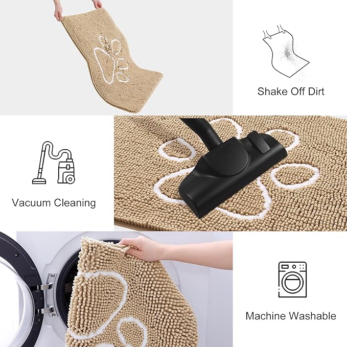 smiry Dog Door Mat for Muddy Paws (40x32 Inches,