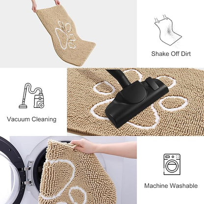 smiry Dog Door Mat for Muddy Paws (40x32 Inches,