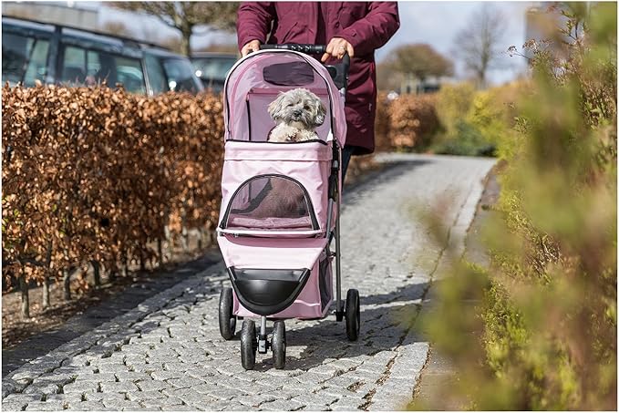 TRIXIE Foldable Pet Stroller for Cats and Dogs