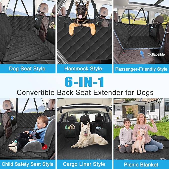 Kytely Back Seat Extender for Dogs 400lb, Waterproof
