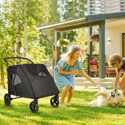 Dog Stroller Pet 4 Wheels,