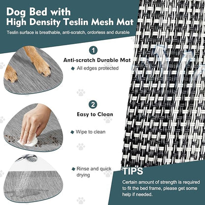 Upgraded Elevated Dog Bed with Canopy