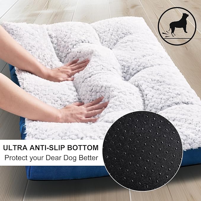 Premium Washable Dog Beds Medium Sized Dog 30 Inch 40 lbs, 30" x 19", Dark