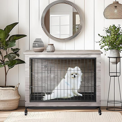 NicBex Dog Crate Furniture 23.6" L 25lb, Dog