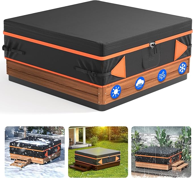 Hot Tub Cover 600D Hot (72 x 72 x 20 inch,