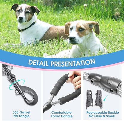 BAAPET 2/4/5/6 FT Dog Leash with Comfortable Padded Handle and Highly Reflective Threads for Small Medium and Large Dogs (2FT-1/2''