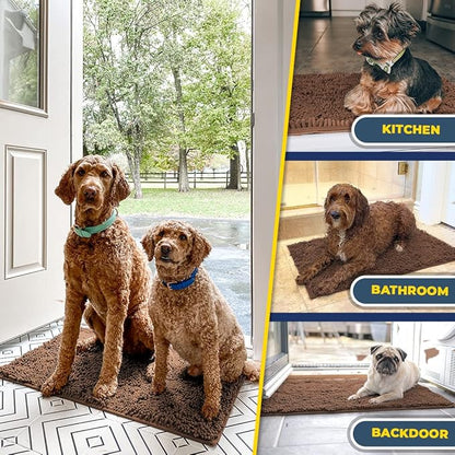 Muddy Mat® AS-SEEN-ON-TV Highly Absorbent Microfiber Door Mat and Pet Rug 59"X35"