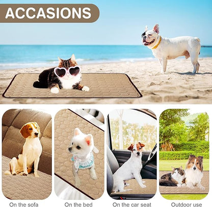 Pet Cooling Bed Mats Dog Cooling Mat Washable Comfort Breathable for Dogs and Cats Indoor Outdoor 21.65 * 27.55Inch)