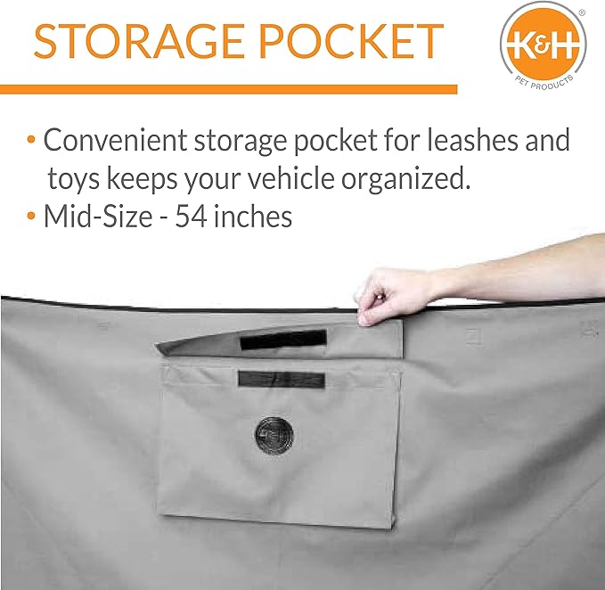 K&H Pet Products Deluxe Car Seat Saver Gray Standard/Mid-Size 54 Inches