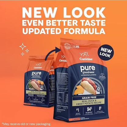 Canidae Pure Grain Free Adult Dry Dog Food, Real Duck & Sweet Potato, 12 lbs.