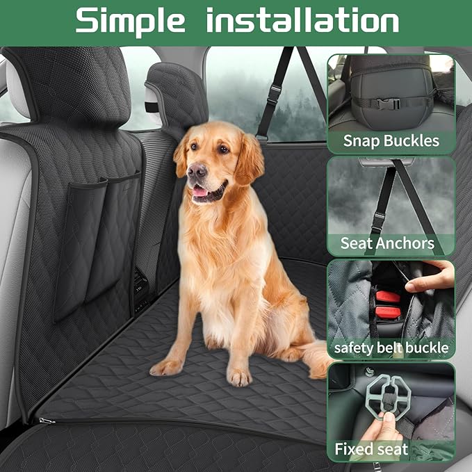 Bilisin Dog Car Seat Cover with Mesh Window 2019-2024 for