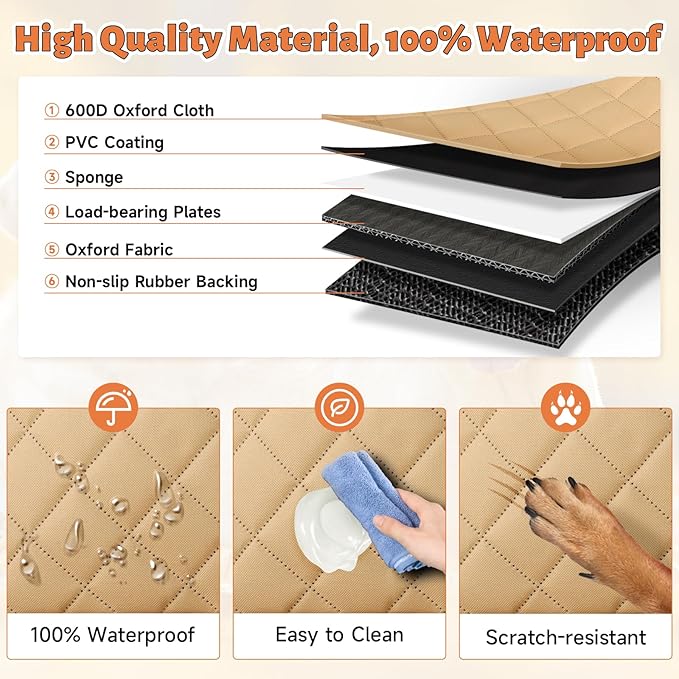 Back Seat Extender for Dogs Window,100% Waterproof