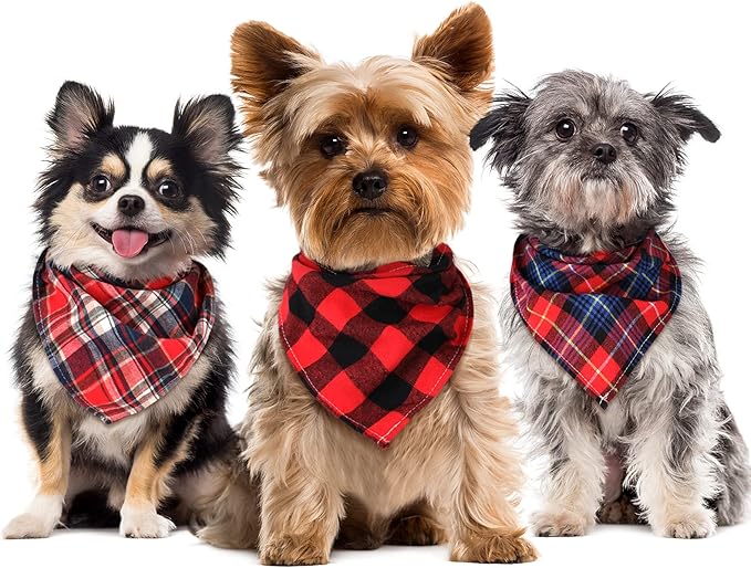 Christmas Dog Bandanas 6 Pieces Style,16.1 Inch)