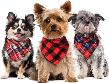 Christmas Dog Bandanas 6 Pieces Style,16.1 Inch)