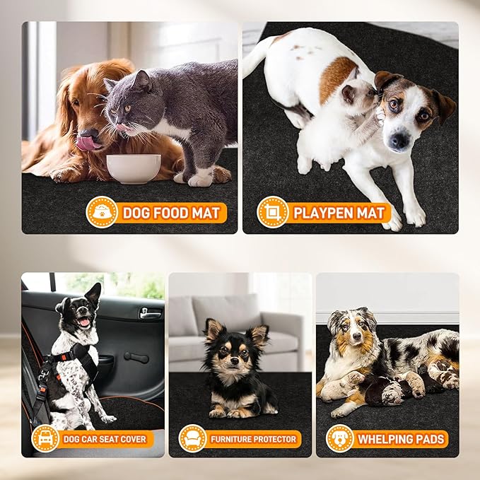 MODIGT Dog Crate Pad Liner for Kennel Training 59"×48" Under