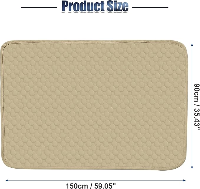 X AUTOHAUX 2Pcs Dog Seat Cover Reuse Car 150x90cm Khaki