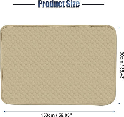 X AUTOHAUX 2Pcs Dog Seat Cover Reuse Car 150x90cm Khaki