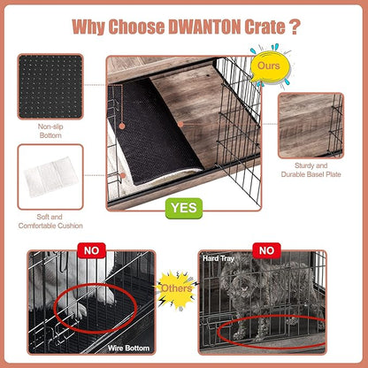 DWANTON Dog Crate Furniture with Cushion 27.2" L,