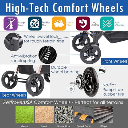 HPZ Pet Rover Prime 3-in-1 Luxury Dog/Cat/Pet Stroller