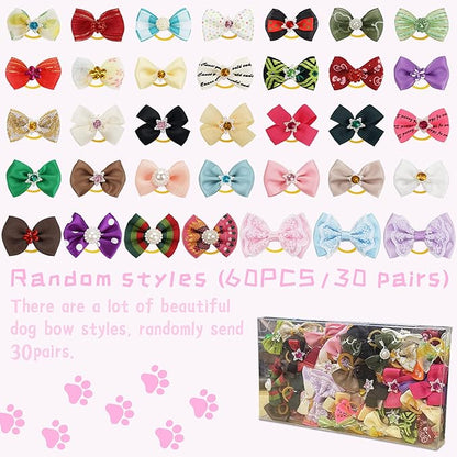 Yxiang 60PCS Small Dog Bows