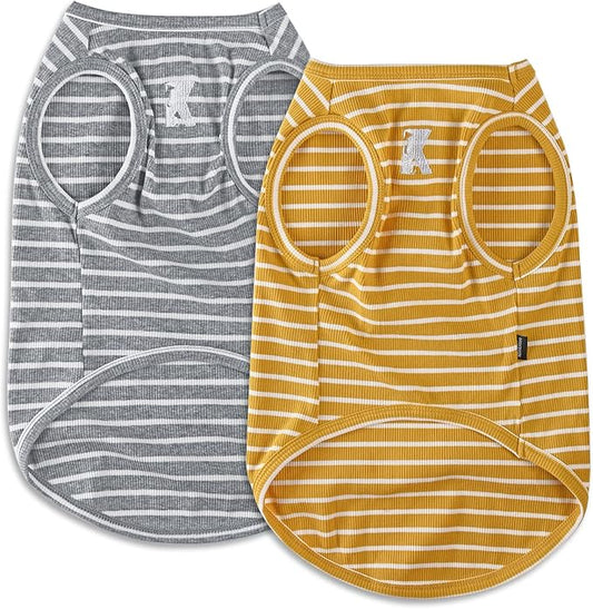 Koneseve Dog Shirt Vest Lightweight Stretchy Dog T-Shirts 2 Pack 4XL ]