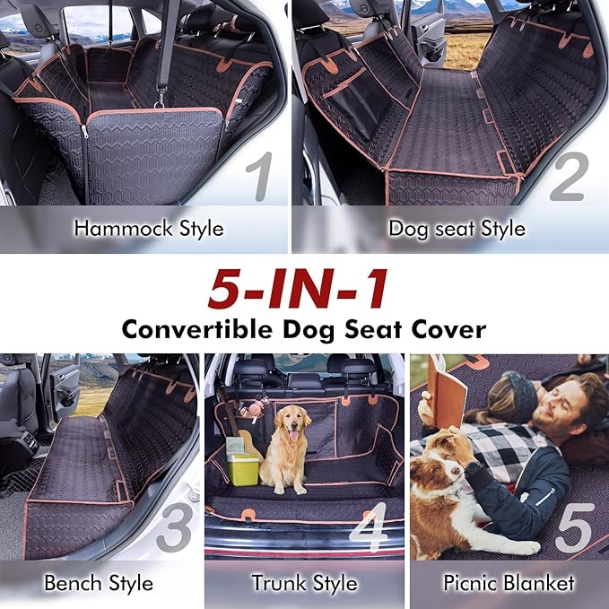 Dog Car Seat Cover 100% Waterproof 600D Scratch