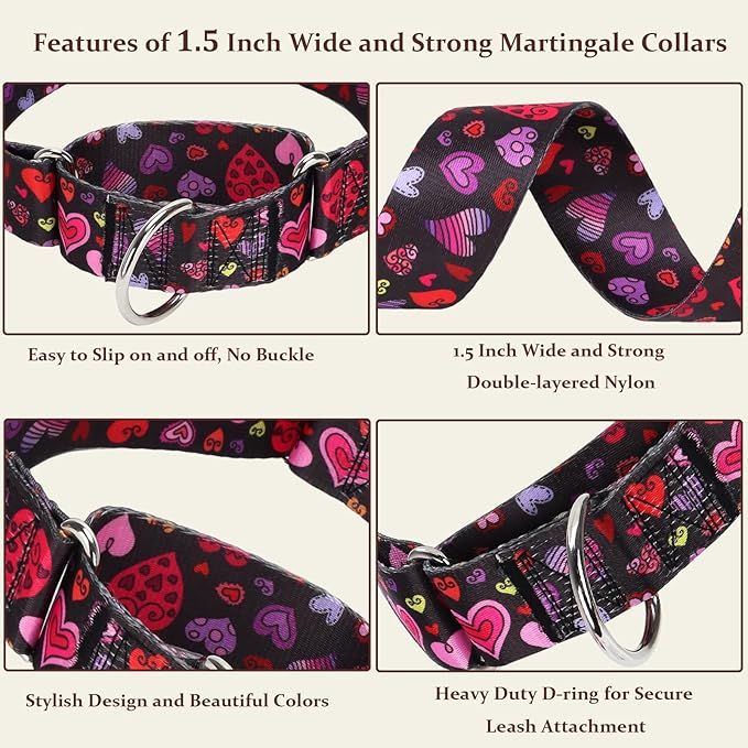 1.5 Inches Wide Martingale Dog Collar