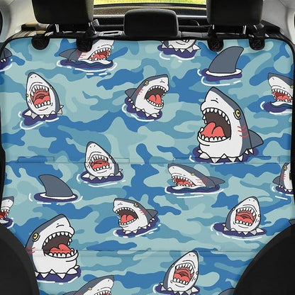 AFPANQZ Cartoon Shark Seat Cover for Cars Back