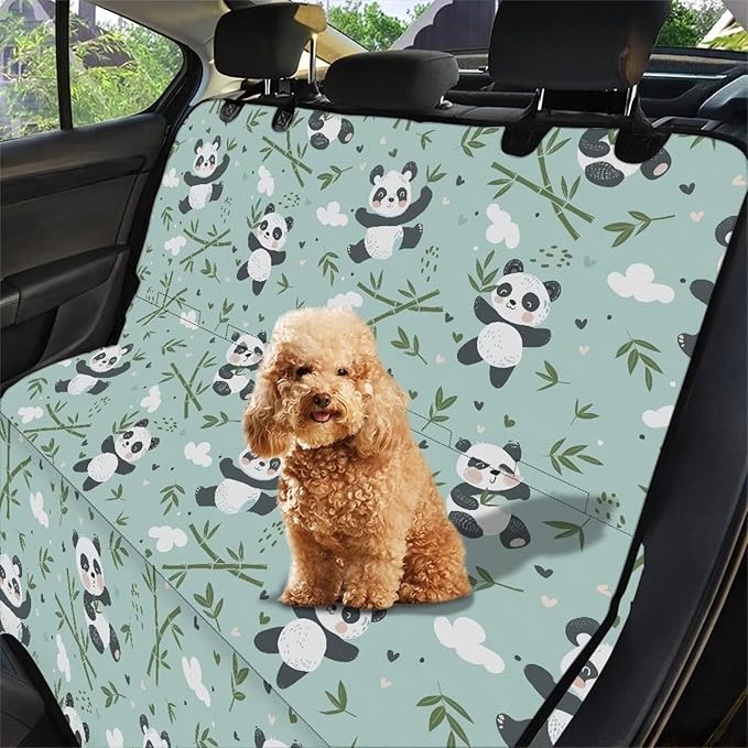 AFPANQZ Cartoon Panda Car Back Seat Cover
