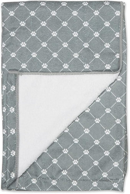 Bone Dry Pet Grooming Towel Collection Absorbent Microfiber X-Large 41x23.5", Trellis