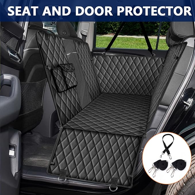 Waterproof Dog Car Seat Cover for Back Seat: Suitable for Small and Large Dogs