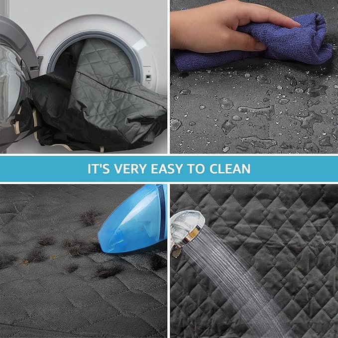 Lassie Dog Car Seat Covers for Back Seat Waterproof with Mesh Visual Window Durable Scratchproof Nonslip Dog Car Hammock with Universal Size Fits for Cars